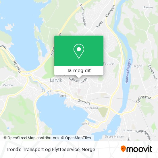 Trond's Transport og Flytteservice kart