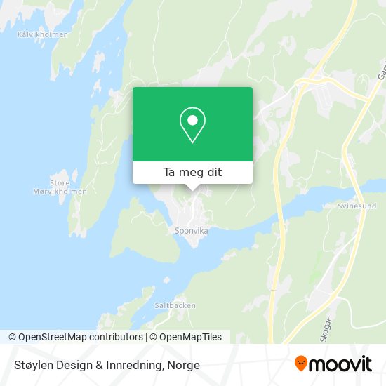 Støylen Design & Innredning kart