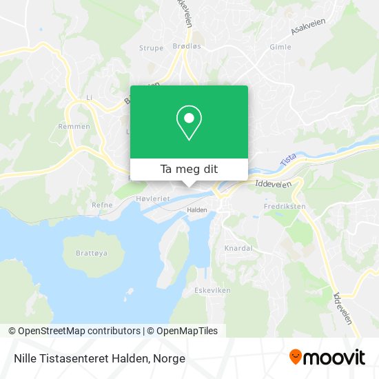 Nille Tistasenteret Halden kart