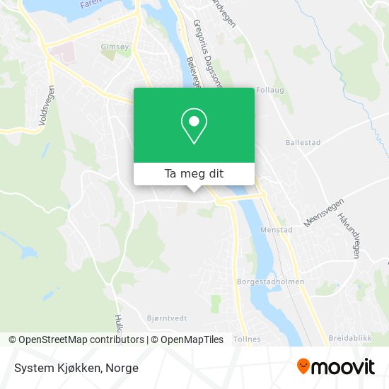 System Kjøkken kart