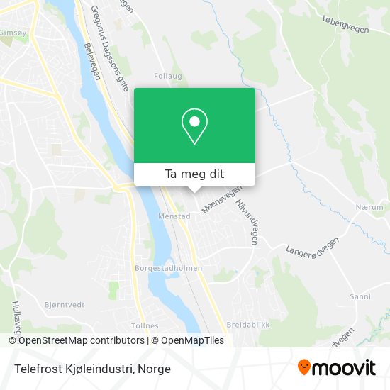 Telefrost Kjøleindustri kart