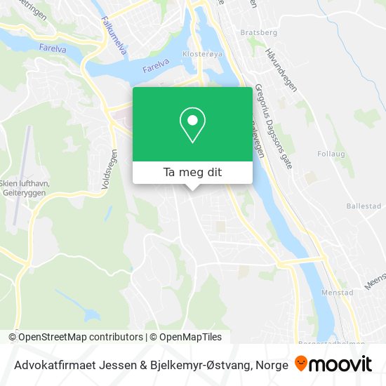 Advokatfirmaet Jessen & Bjelkemyr-Østvang kart