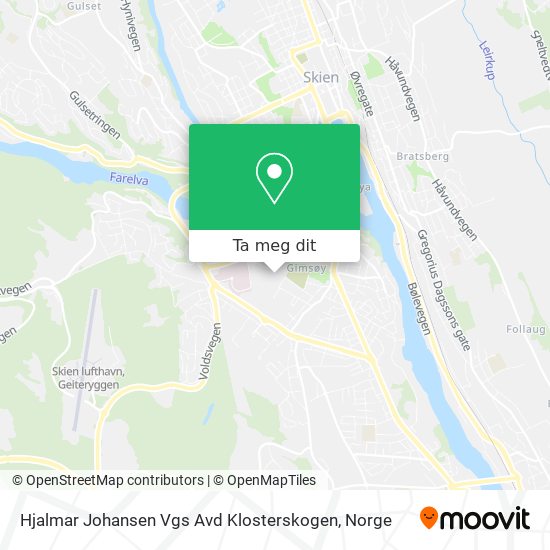 Hjalmar Johansen Vgs Avd Klosterskogen kart