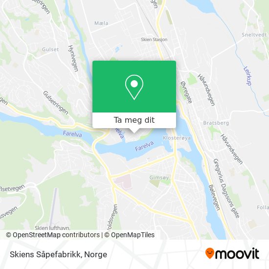 Skiens Såpefabrikk kart