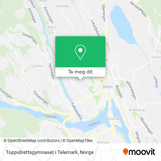 Toppidrettsgymnaset i Telemark kart