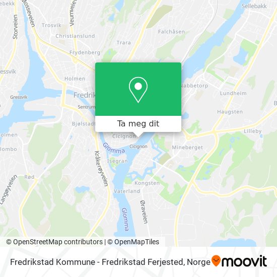 Fredrikstad Kommune - Fredrikstad Ferjested kart