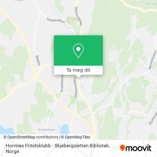 Hornnes Fritidsklubb - Skjebergsletten Bibliotek kart