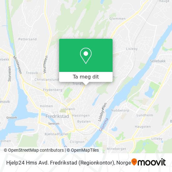 Hjelp24 Hms Avd. Fredrikstad (Regionkontor) kart
