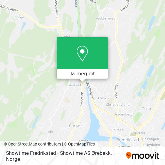 Showtime Fredrikstad - Showtime AS Ørebekk kart