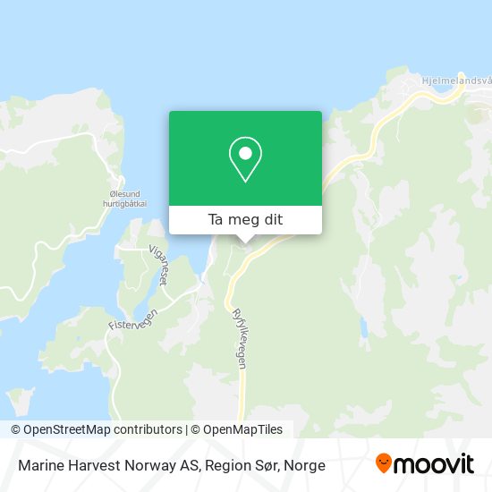 Marine Harvest Norway AS, Region Sør kart