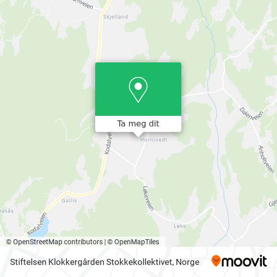 Stiftelsen Klokkergården Stokkekollektivet kart