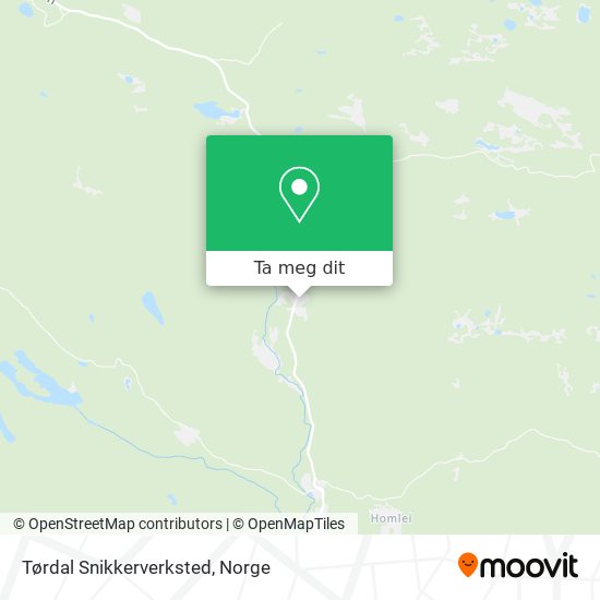 Tørdal Snikkerverksted kart