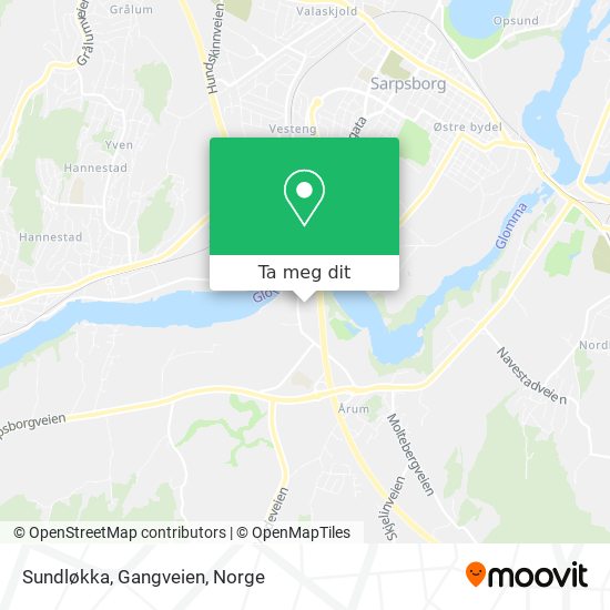 Sundløkka, Gangveien kart