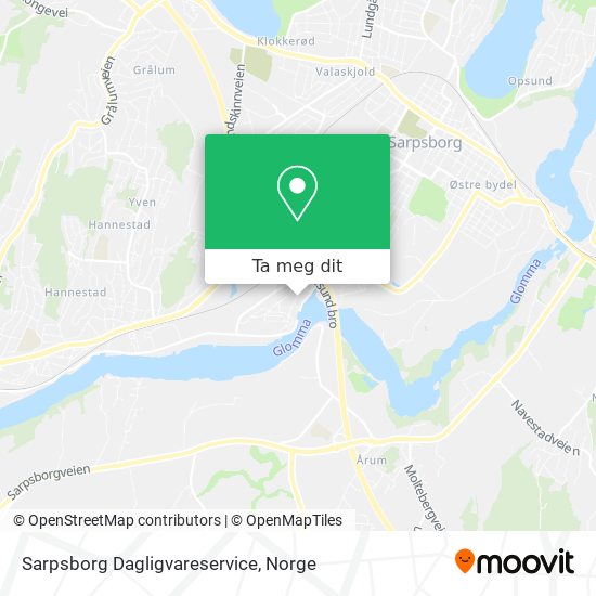 Sarpsborg Dagligvareservice kart