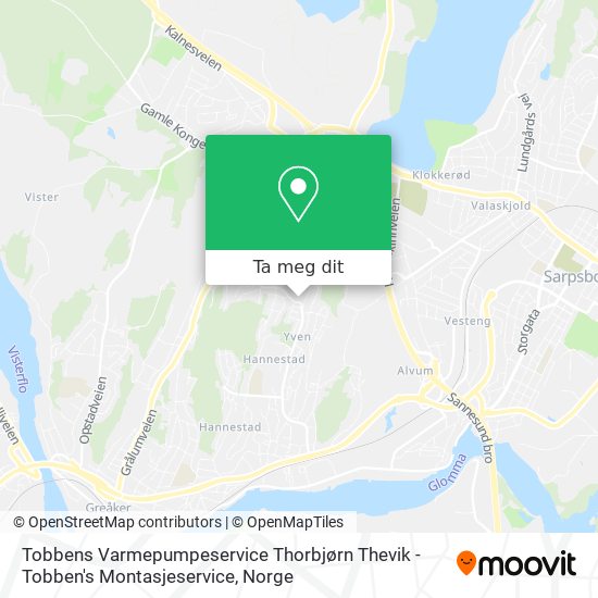Tobbens Varmepumpeservice Thorbjørn Thevik - Tobben's Montasjeservice kart