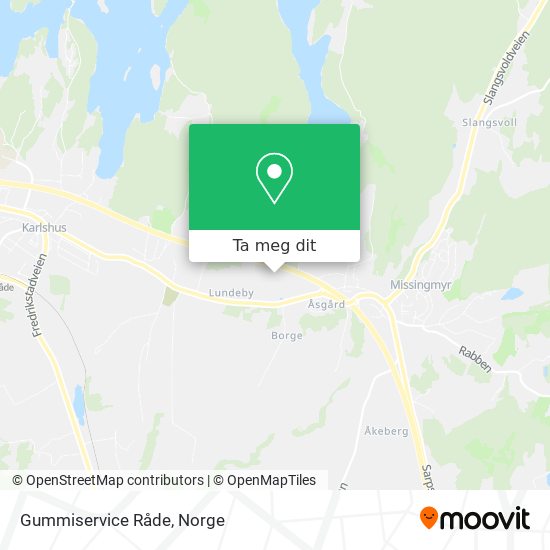 Gummiservice Råde kart