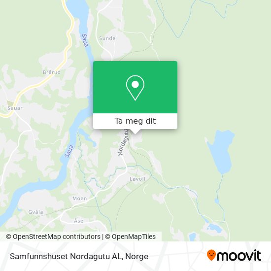 Samfunnshuset Nordagutu AL kart