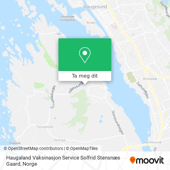 Haugaland Vaksinasjon Service Solfrid Stensnæs Gaard kart