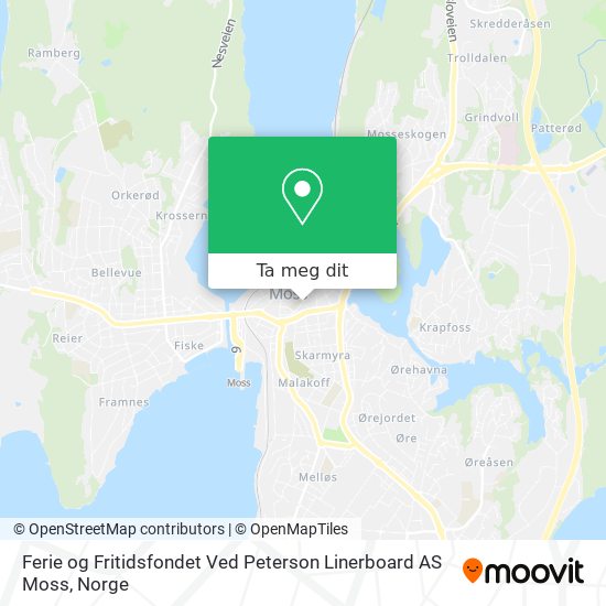 Ferie og Fritidsfondet Ved Peterson Linerboard AS Moss kart