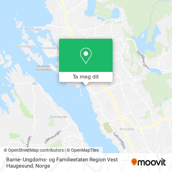 Barne- Ungdoms- og Familieetaten Region Vest Haugesund kart