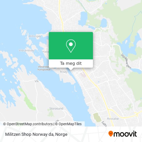 Militzen Shop Norway da kart