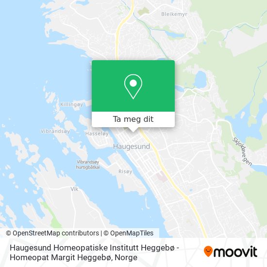 Haugesund Homeopatiske Institutt Heggebø - Homeopat Margit Heggebø kart