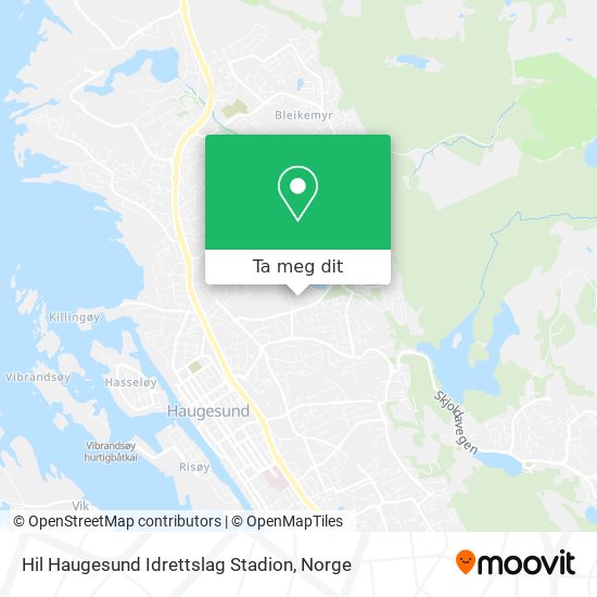 Hil Haugesund Idrettslag Stadion kart