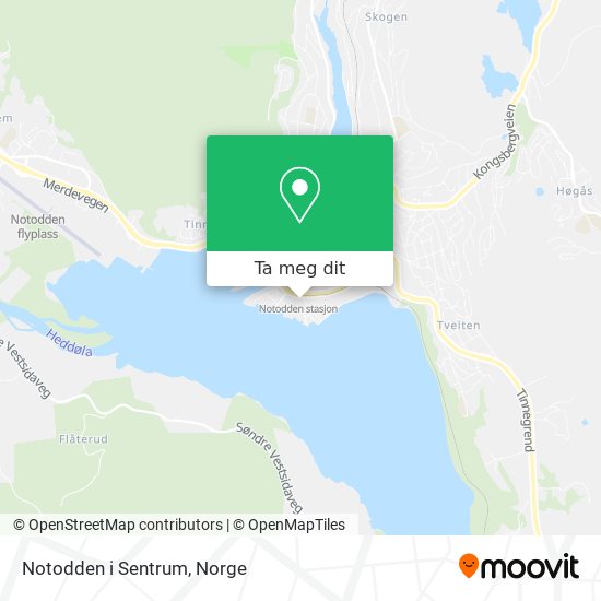 Notodden i Sentrum kart