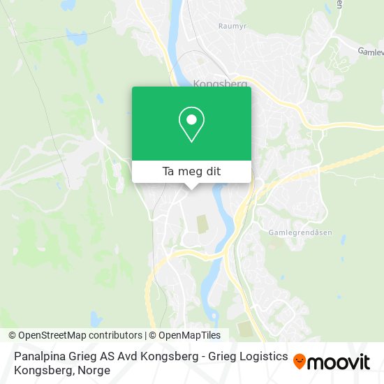 Panalpina Grieg AS Avd Kongsberg - Grieg Logistics Kongsberg kart