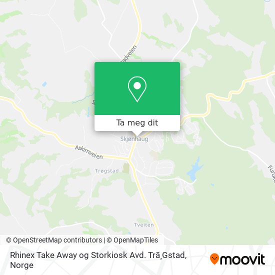 Rhinex Take Away og Storkiosk Avd. Trã¸Gstad kart