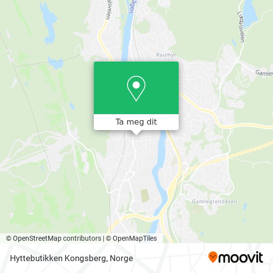 Hyttebutikken Kongsberg kart