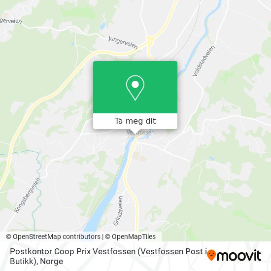 Postkontor Coop Prix Vestfossen (Vestfossen Post i Butikk) kart