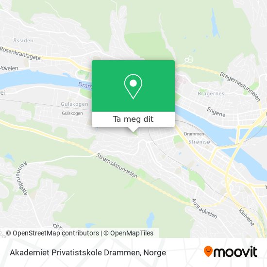 Akademiet Privatistskole Drammen kart
