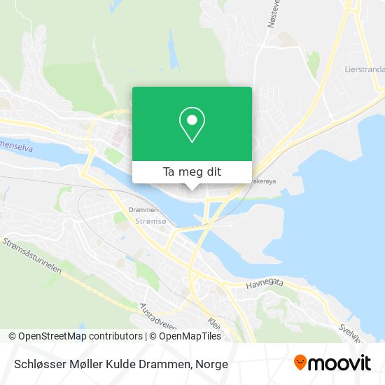 Schløsser Møller Kulde Drammen kart