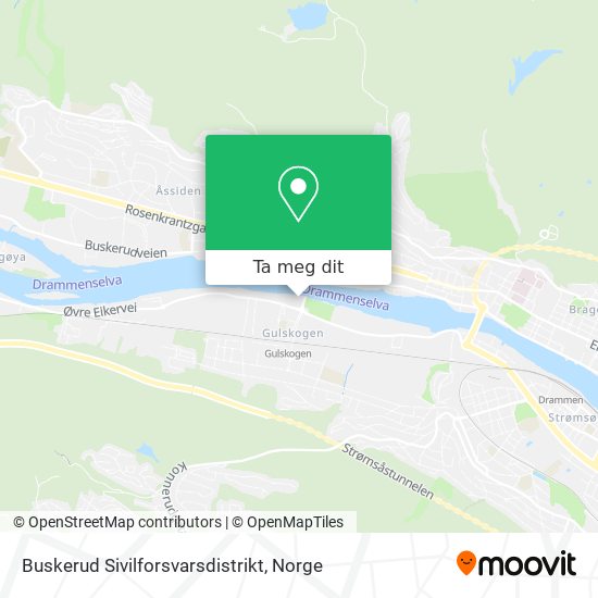 Buskerud Sivilforsvarsdistrikt kart