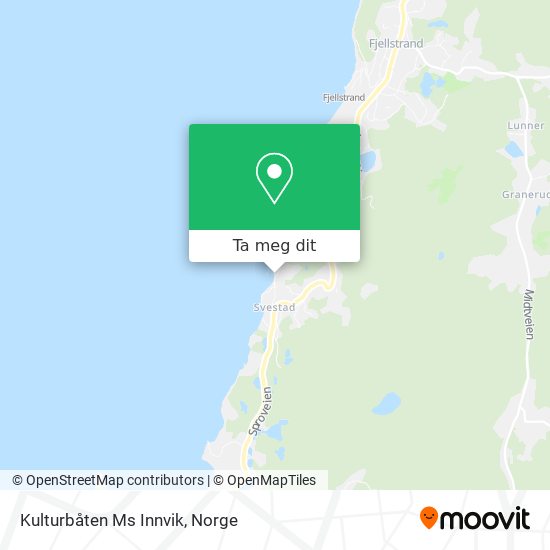 Kulturbåten Ms Innvik kart