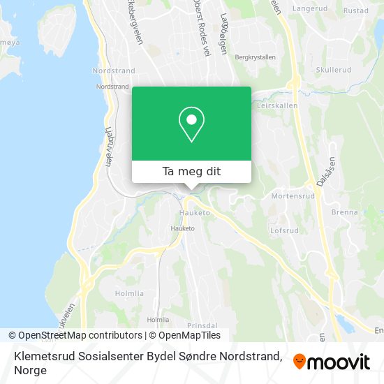 Klemetsrud Sosialsenter Bydel Søndre Nordstrand kart