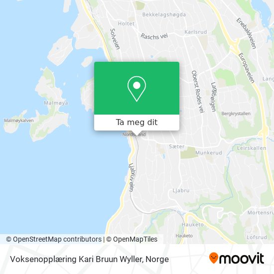 Voksenopplæring Kari Bruun Wyller kart