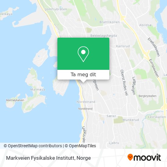 Markveien Fysikalske Institutt kart