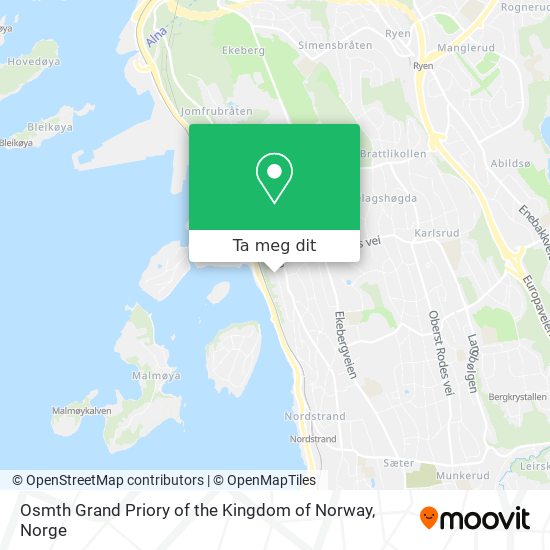 Osmth Grand Priory of the Kingdom of Norway kart