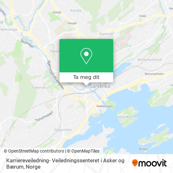 Karriereveiledning- Veiledningssenteret i Asker og Bærum kart