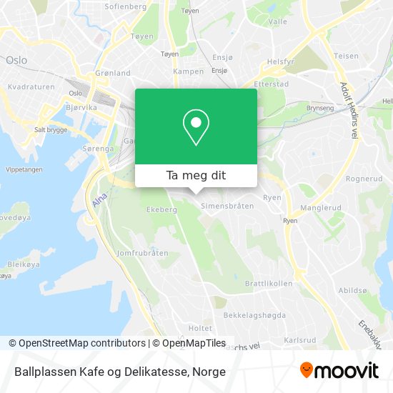 Ballplassen Kafe og Delikatesse kart