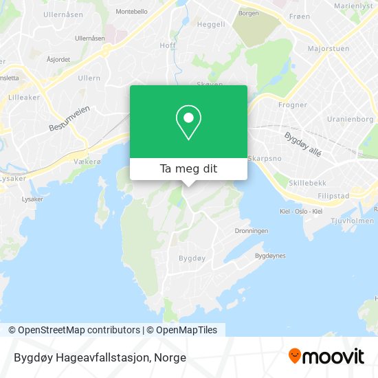 Bygdøy Hageavfallstasjon kart