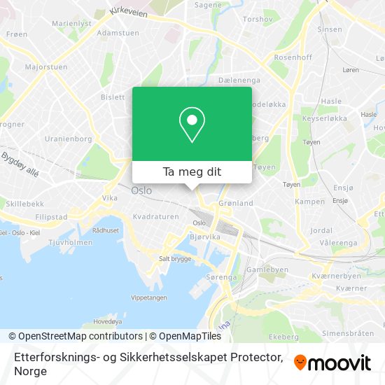 Etterforsknings- og Sikkerhetsselskapet Protector kart