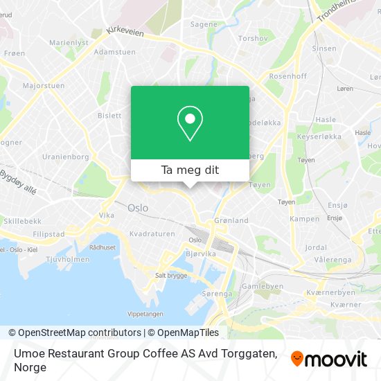 Umoe Restaurant Group Coffee AS Avd Torggaten kart