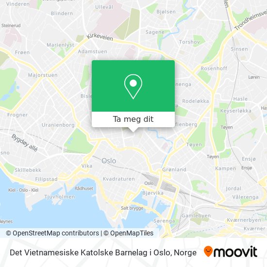 Det Vietnamesiske Katolske Barnelag i Oslo kart