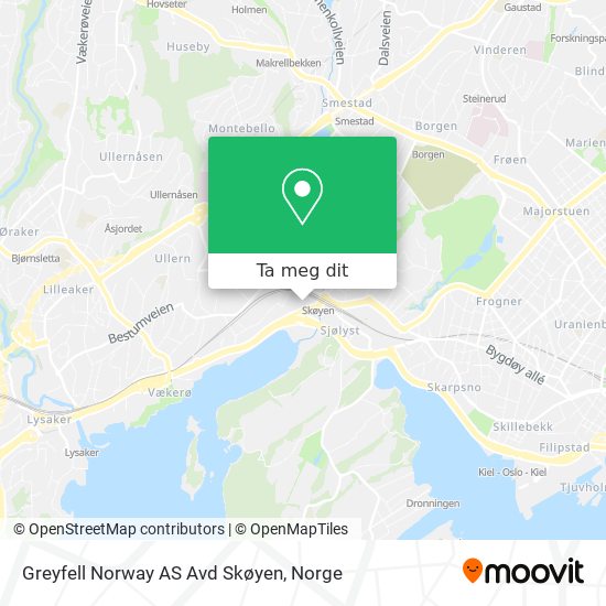 Greyfell Norway AS Avd Skøyen kart