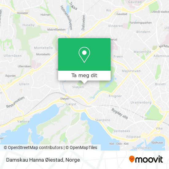 Damskau Hanna Øiestad kart