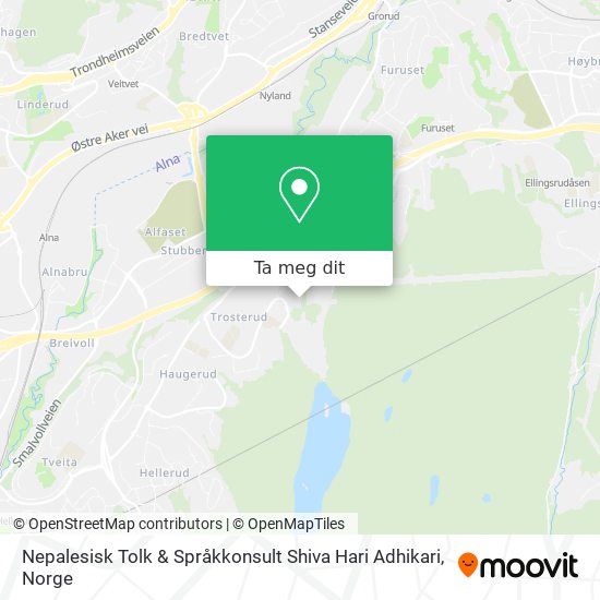 Nepalesisk Tolk & Språkkonsult Shiva Hari Adhikari kart