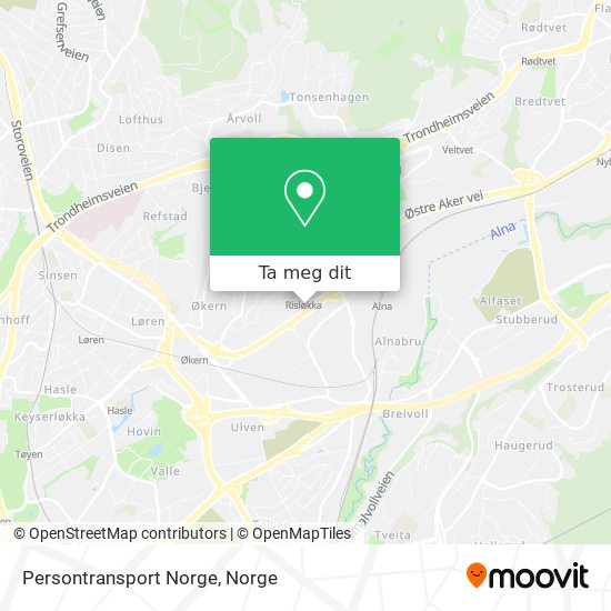Persontransport Norge kart